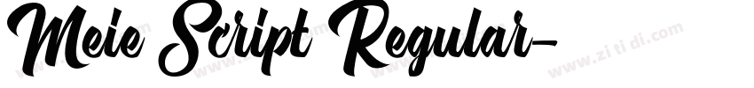 Meie Script Regular字体转换